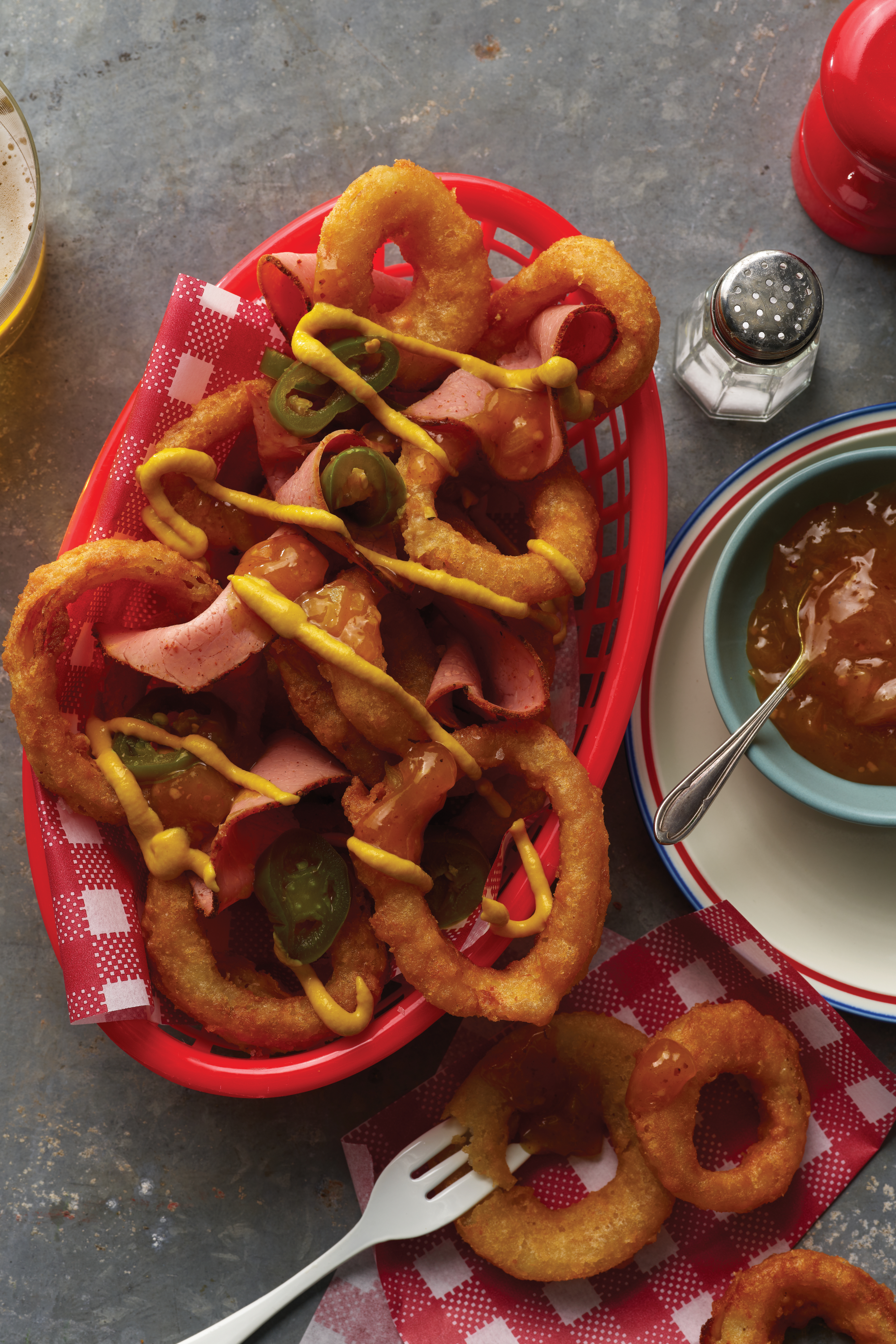 Dish made using McCain Beer Battered Onion Rings