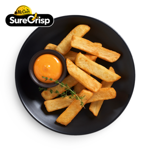 Dish made using McCain SureCrisp™ Steak Fries
