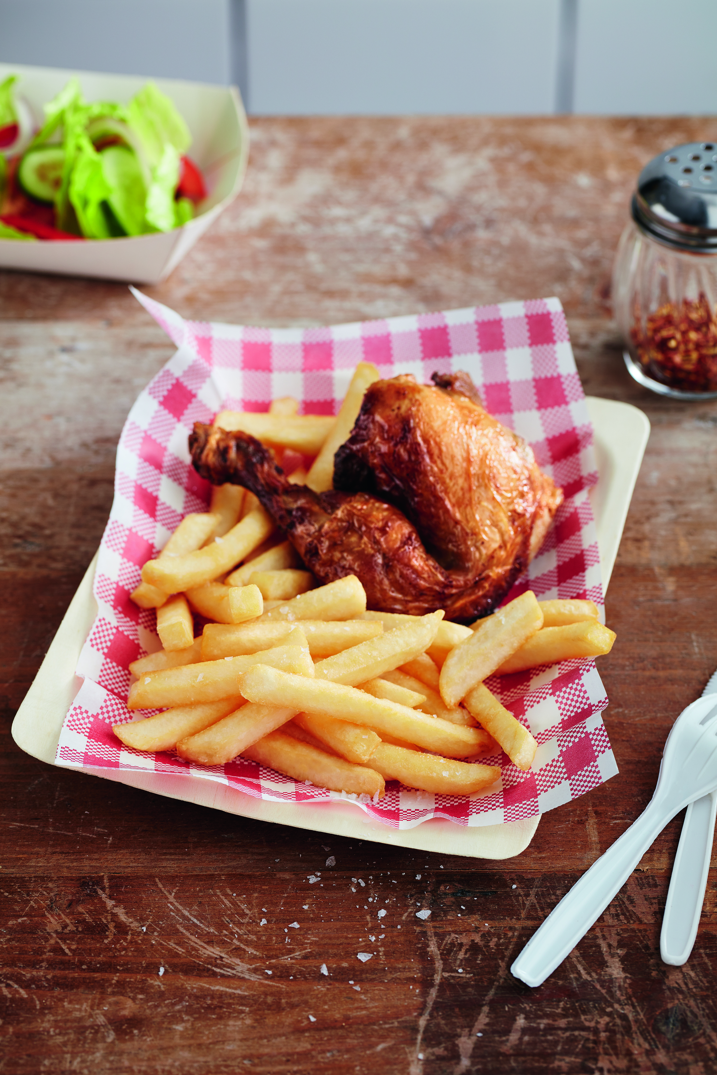 Dish made using McCain Fast Fry Straight Cut Fries 10mm