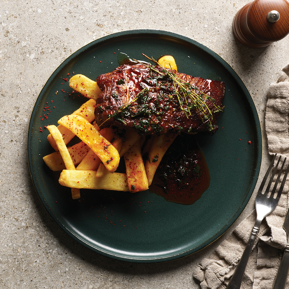 Dish made using McCain Beer Batter Steak Fries
