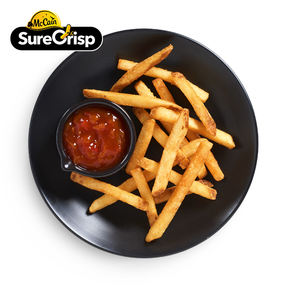 Dish made using McCain SureCrisp™ Skin-On 9mm Fries